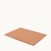 Minimalist Tadazhi duvet pet blanket in light brown organic cotton, washable and durable design from Lumi Pets Sleep collection.