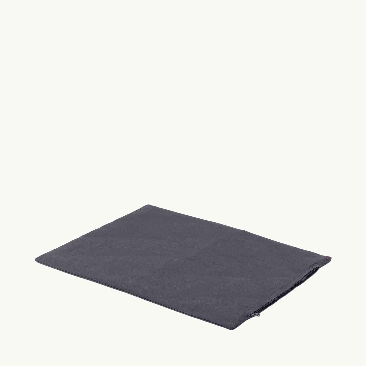 Minimalist Tadazhi duvet pet blanket in dark grey organic cotton, washable and durable design from Lumi Pets Sleep collection