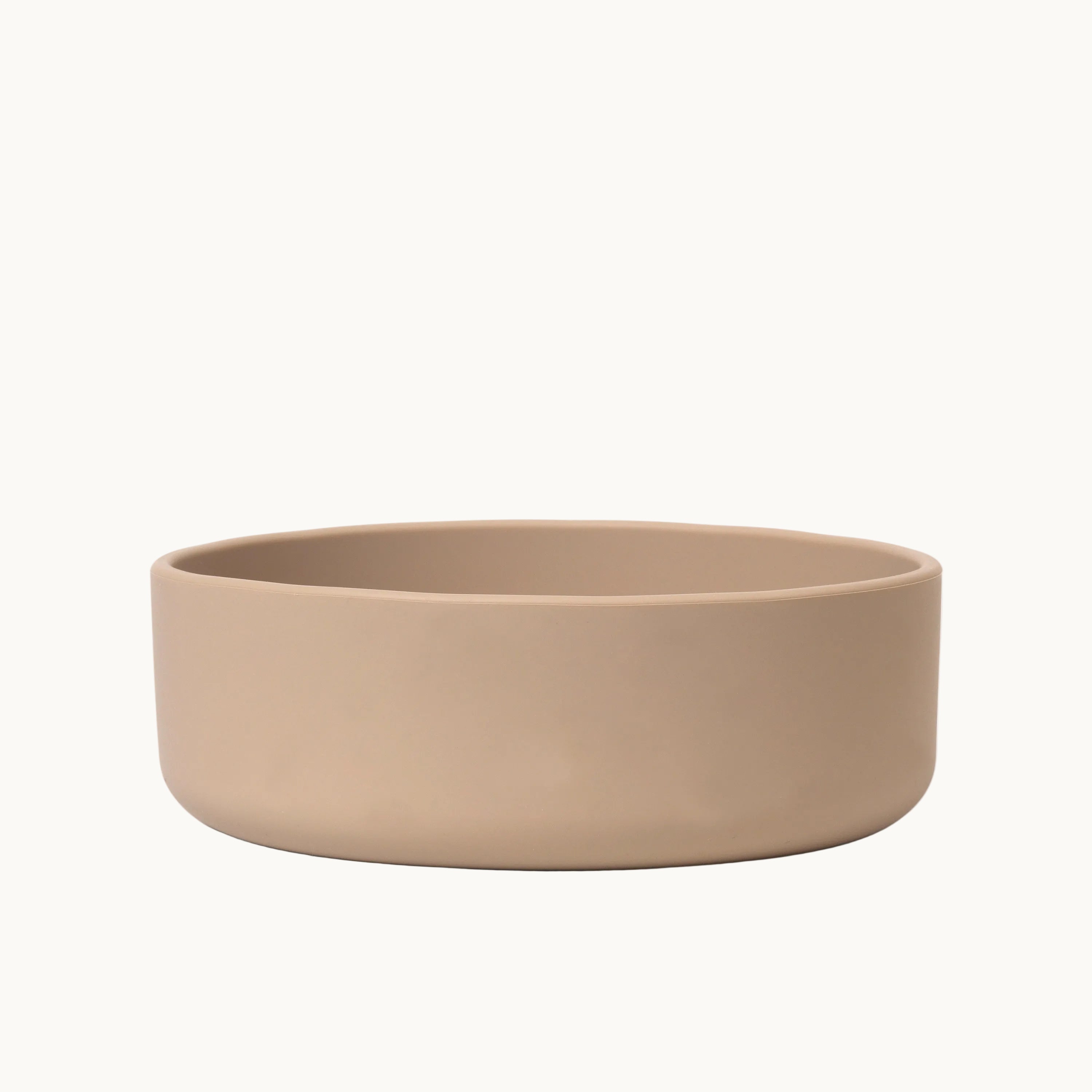 Minimalist beige Tadazhi pet food bowl made from food grade silicone, durable and non-slip design from Lumi Pets Eat collection.