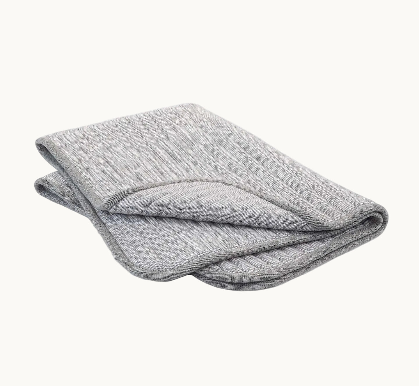 MiaCara Onda blanket in soft grey cotton blend with ribbed texture, minimalist and cozy design for pets.