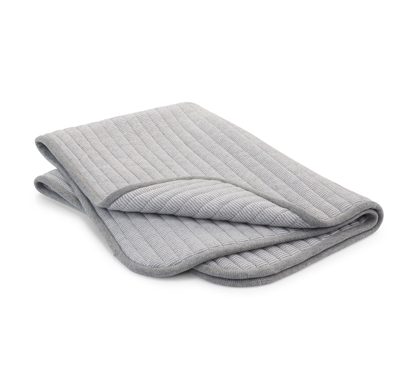 MiaCara Onda blanket in soft grey cotton blend with ribbed texture, minimalist and cozy design for pets.