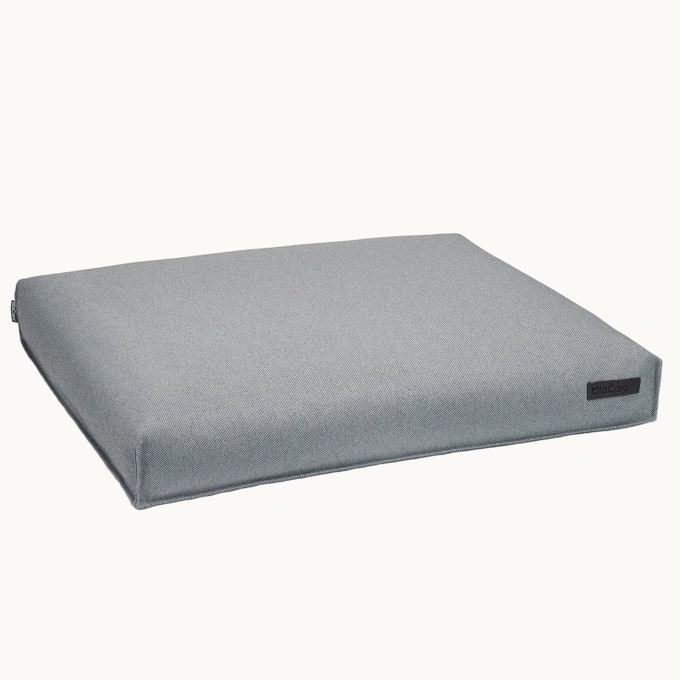 MiaCara Mare dog cushion in grey woven fabric, minimalist rectangular bed designed for comfort and durability