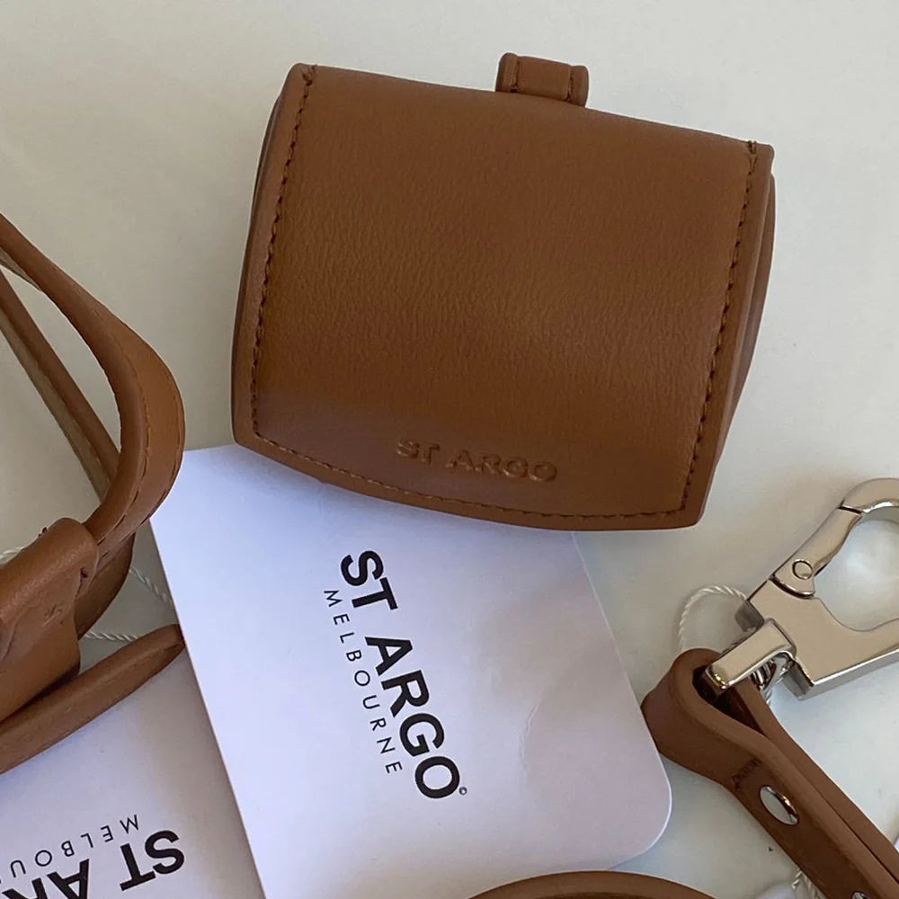 Vegan Leather Poop Bag Holder