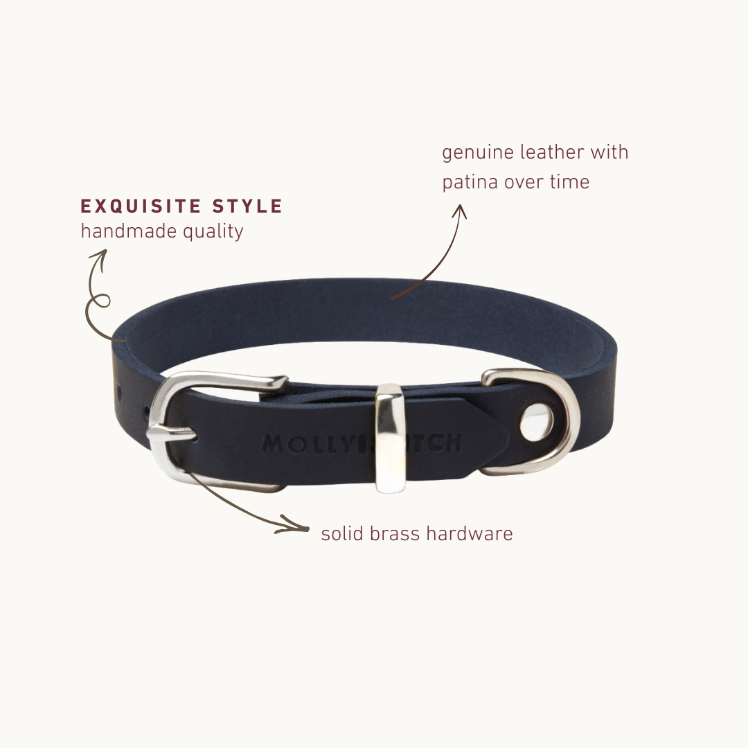 Handmade Butter Leather Dog Collar