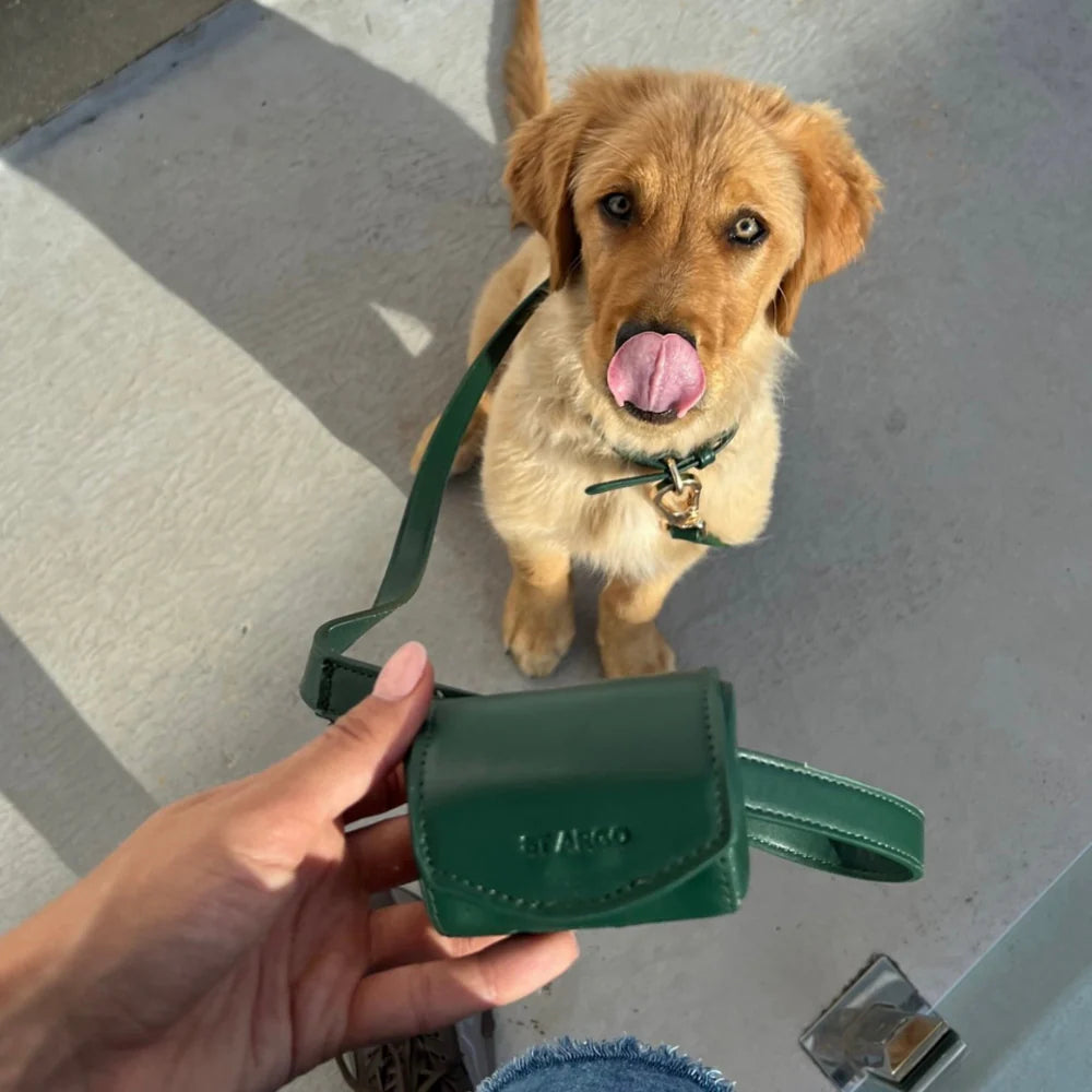 Vegan Leather Poop Bag Holder