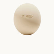 Minimalist beige ST ARGO silicone treat pouch, made from food-grade BPA-free material, odor-resistant and dishwasher safe.